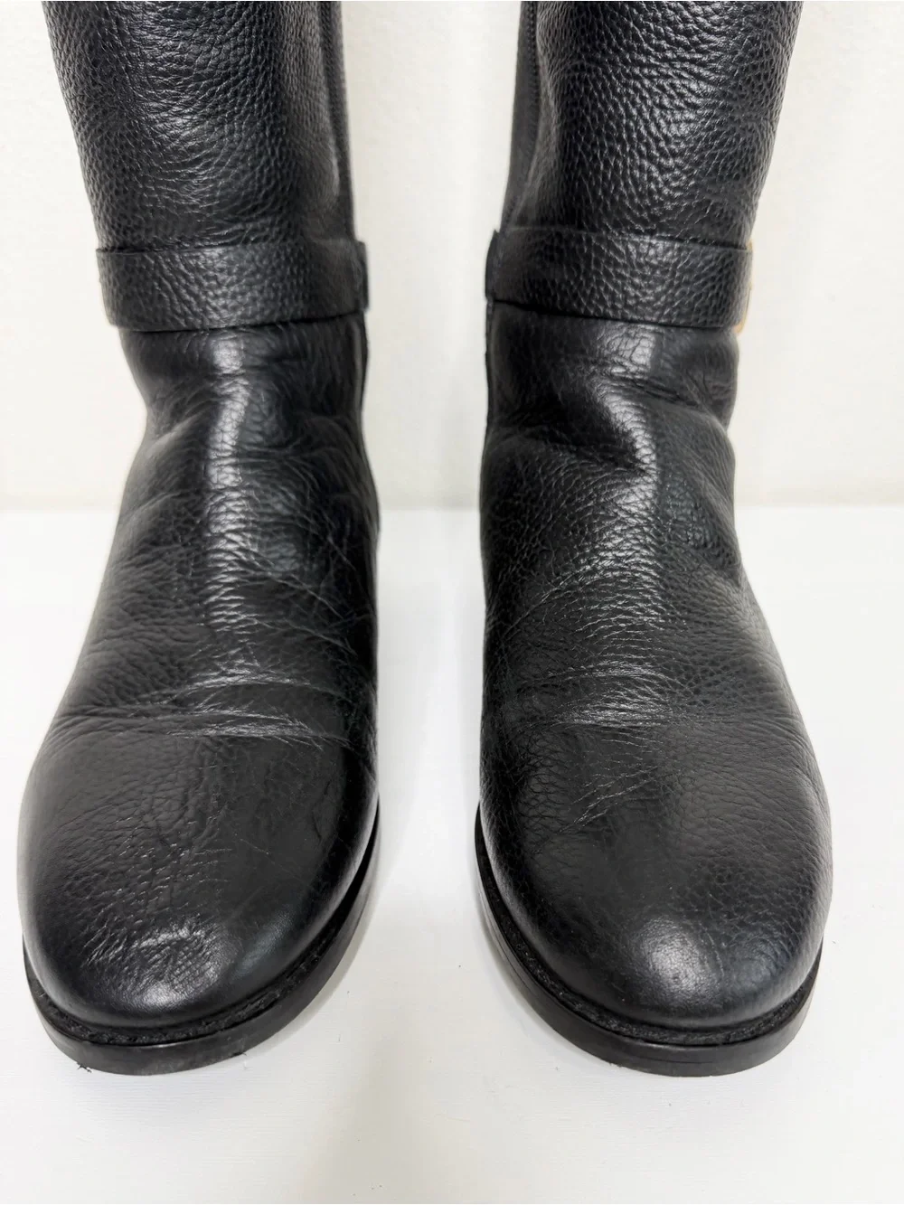 Tory Burch Brooke Classic Black Knee High Leather Riding Boots Size 6